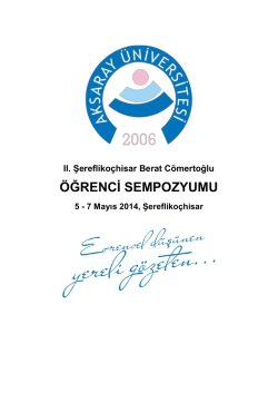 Sempozyum Programı ve Bildiri Özetleri1.24 MB