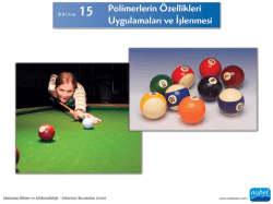 MAL201 Callister Polimerlerin &Ouml;zellikleri