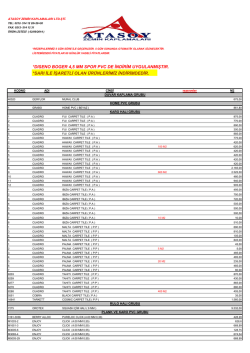 dıseno boger 4,5 mm spor pvc de indirim uygulanmıştır. *sarı ile