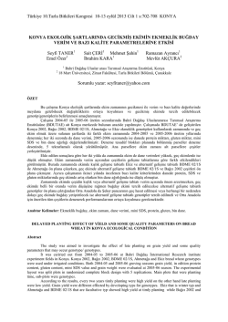 Türkiye 10.Tarla Bitkileri Kongresi 10-13 eylül