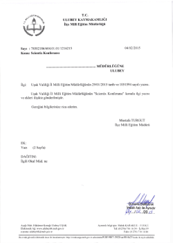 Scientix Konferansı (İlgili Okul M&uuml;d. ne)