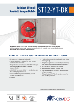 ST12-YT-DK Te&ccedil;hizat B&ouml;lmeli Sıva&uuml;st&uuml; Y.D.