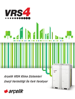 Arçelik VRS4 Klima Sistemleri Enerji Verimliliği le Fark Yaratıyor