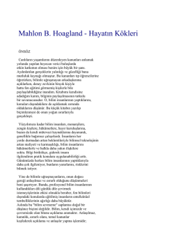 Mahlon B. Hoagland - TURAN DURSUN K&Uuml;T&Uuml;PHANESİ