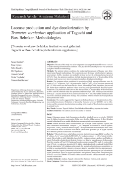Laccase production and dye decolorization by Trametes versicolor