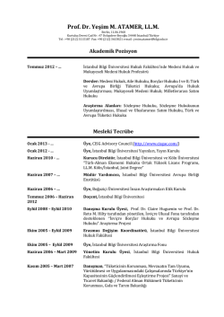 Prof. Dr. Yeşim M. ATAMER, LL.M.