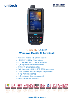 Unitech PA-692 Teknik &Ouml;zellikler