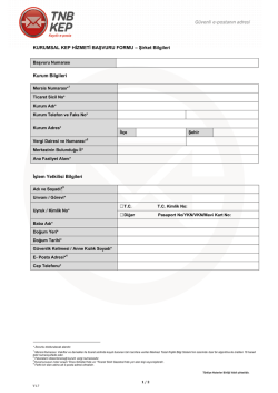 KURUMSAL KEP HİZMETİ BAŞVURU FORMU &ndash; Şirket