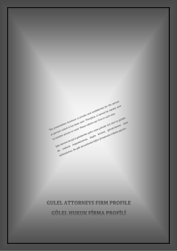 This presentation brochure is private and confidential