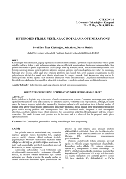heterojen filolu yeşil araç rotalama optimizasyonu
