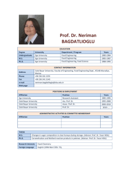 Prof.Dr.Neriman BAĞDATLIOĞLU