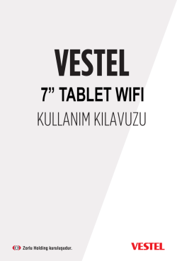 7” tablet wıfı - Vestel Driver Web Sitesi