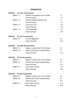 İ&Ccedil;İNDEKİLER