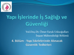 İskelelerde genel tedbirler