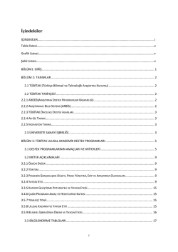 İ&ccedil;indekiler