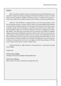 Hematoloji Terimleri - Prof. Dr. Fevzi Altuntaş Kişisel Web Sayfası