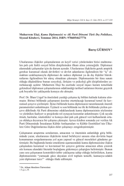 Kamu Diplomasisi ve Ak Parti D&ouml;nemi T&uuml;rk Dış Politikası / Muharrem