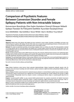 Comparison of Psychiatric Features Between