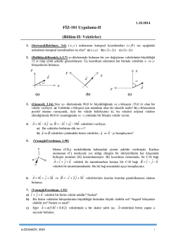 FİZ-101 Uygulama-II (Bölüm