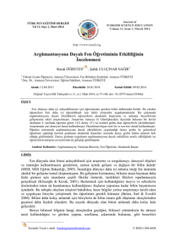 Journal of Turkish Science Education/2014, 11(1),3-23