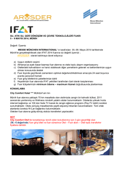 SU, ATIK SU, GERİ D&Ouml;N&Uuml;Ş&Uuml;M VE &Ccedil;EVRE