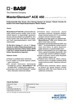 MasterGlenium&reg; ACE 450 (Eski adı GLENIUM&reg; ACE