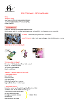 multitravmalı hastaya yaklaşım
