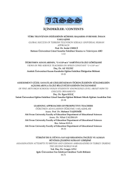 i&ccedil;indekiler / contents - The Journal of Academic Social Science