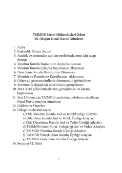 Faaliyet Raporu - Petrol M&uuml;hendisleri Odası