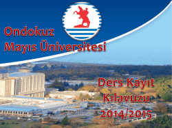 &ouml;ğrenci ders kaydı - Ondokuz Mayıs &Uuml;niversitesi