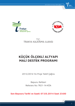 k&uuml;&ccedil;&uuml;k &ouml;l&ccedil;ekli altyapı mali destek programı