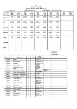 10-A Toplam Ders Saati : 40 Sınıf Öğretmeni