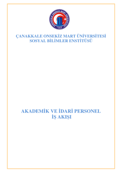 &Ccedil;OM&Uuml; Sosyal Bilimler Enstit&uuml;s&uuml; Akademik ve İdari Personel İş Akış