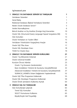 +Oracle 11G-icindekiler