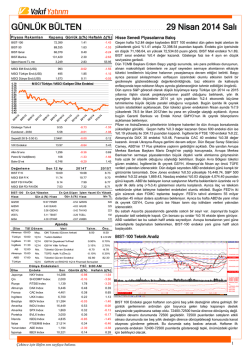 G&Uuml;NL&Uuml;K B&Uuml;LTEN 29 Nisan 2014 Salı