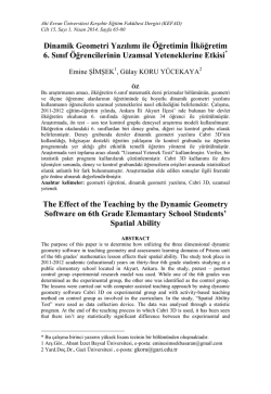 Dinamik Geometri Yazılımı ile &Ouml;ğretimin İlk&ouml;ğretim 6. Sınıf