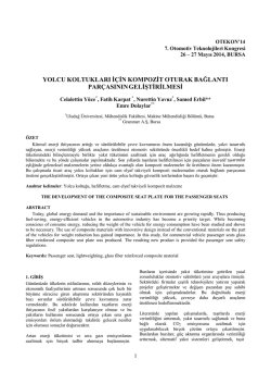 yolcu koltukları için kompozit oturak bağlantı parçasının