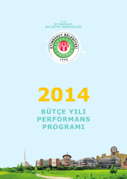 2014 B&uuml;t&ccedil;e Yılı Performans Programı