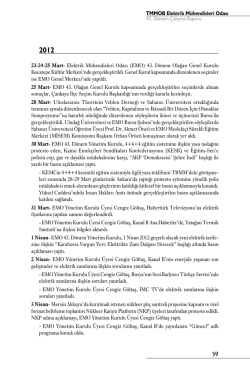 Kronolojik Olarak EMO &Ccedil;alışmaları