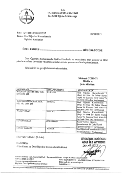 İl&ccedil;e Milli Eğitim M&uuml;d&uuml;rl&uuml;ğ&uuml; Yazısı - tarsus il&ccedil;e mill&icirc; eğitim m&uuml;d&uuml;rl&uuml;ğ&uuml;