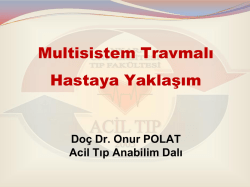 Multisistem Travmalı Hastaya Yaklaşım