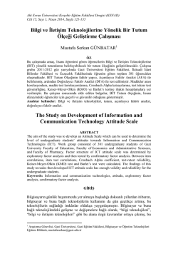 Bilgi ve İletişim Teknolojilerine Y&ouml;nelik Bir Tutum &Ouml;l&ccedil;eği Geliştirme