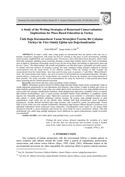 A Study of the Writing Strategies of Renowned Conservationists