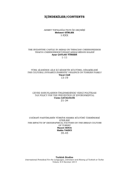 İ&Ccedil;İNDEKİLER/CONTENTS
