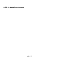 Nokia X3-00 Kullanım Kılavuzu