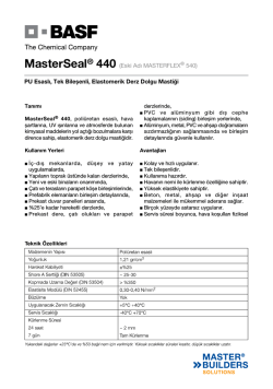 MasterSeal&reg; 440 (Eski Adı MASTERFLEX&reg; 540) PU