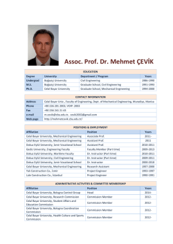 Assoc. Prof. Dr. Mehmet &Ccedil;EVİK