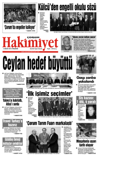 (4 aral\375k.qxd) - Çorum Hakimiyet Gazetesi