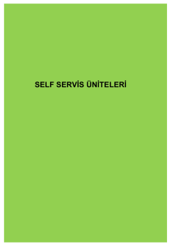 paslanmaz self servis üniteleri