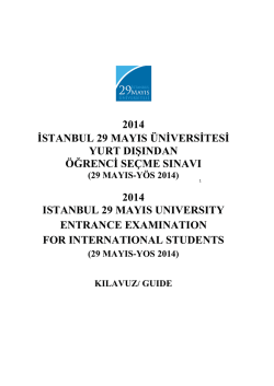 29 MAYIS-Y&Ouml;S 2014 - Marmara &Uuml;niversitesi